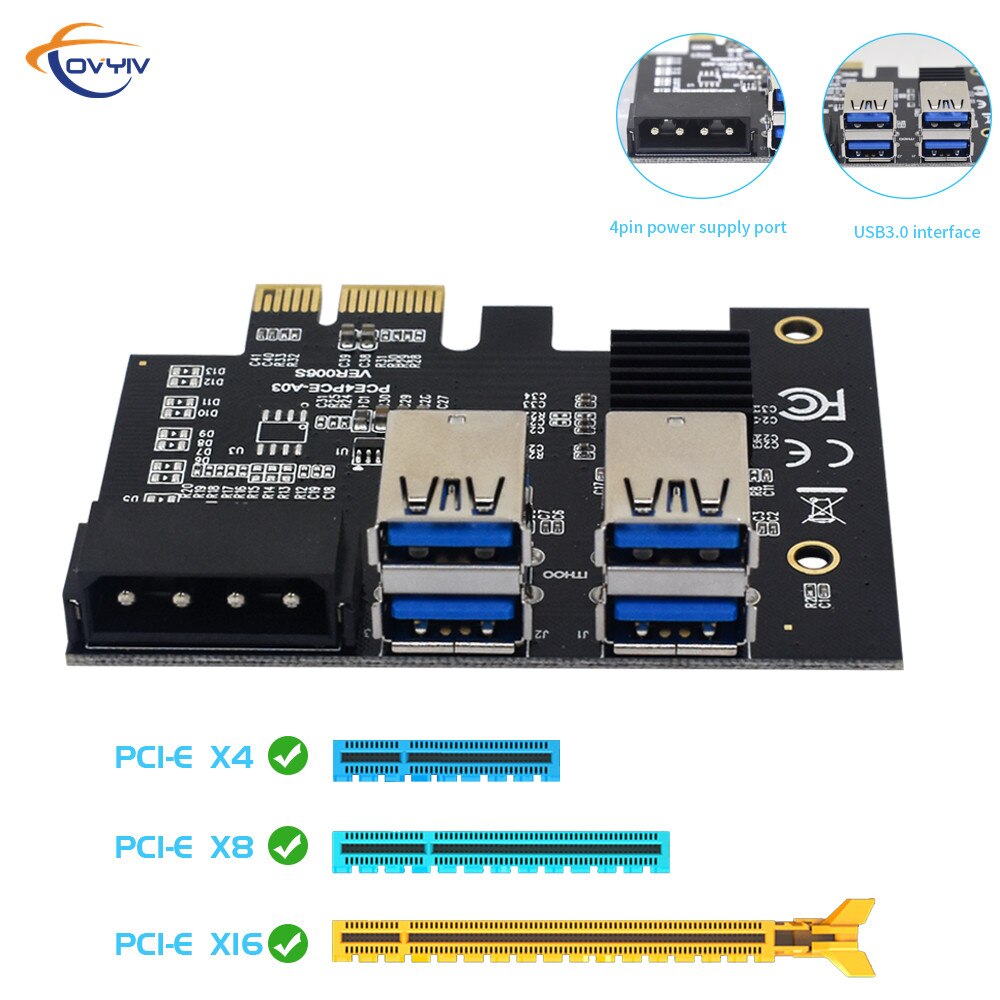 COVYIV PCI Express Multiplier PCI-E  1  4 P..